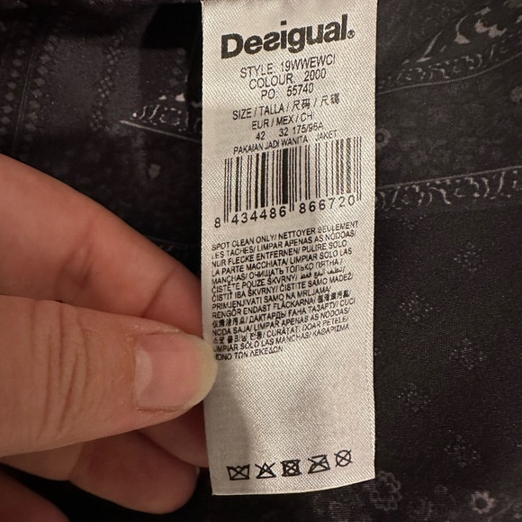 NWT Desigual Vegan Soft Leather Bomber Jacket  - LAST CHANCE - Picture 11 of 14